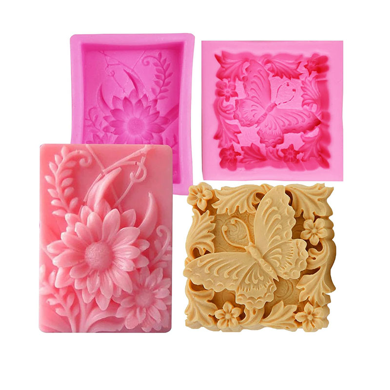 Bath Bomb Mold - Silicone Soap Mold 3D Butterfly Flower