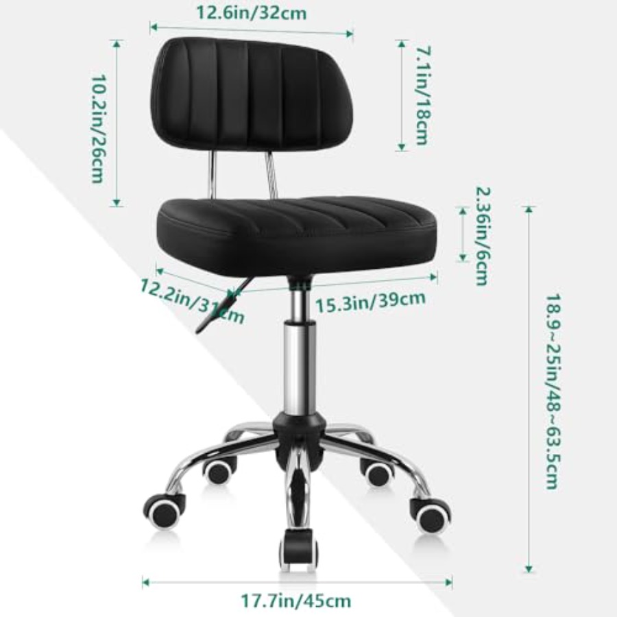 Square Swivel Stool with Wheel - Spa & Wellness Hotel Diament Ustroń Opinie avis et prix