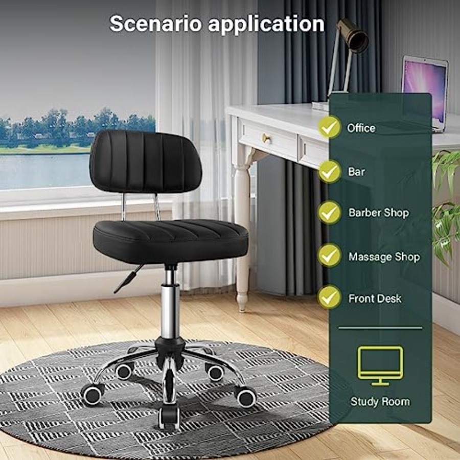 Square Swivel Stool with Wheel - Spa & Wellness Hotel Diament Ustroń Opinie avis et prix