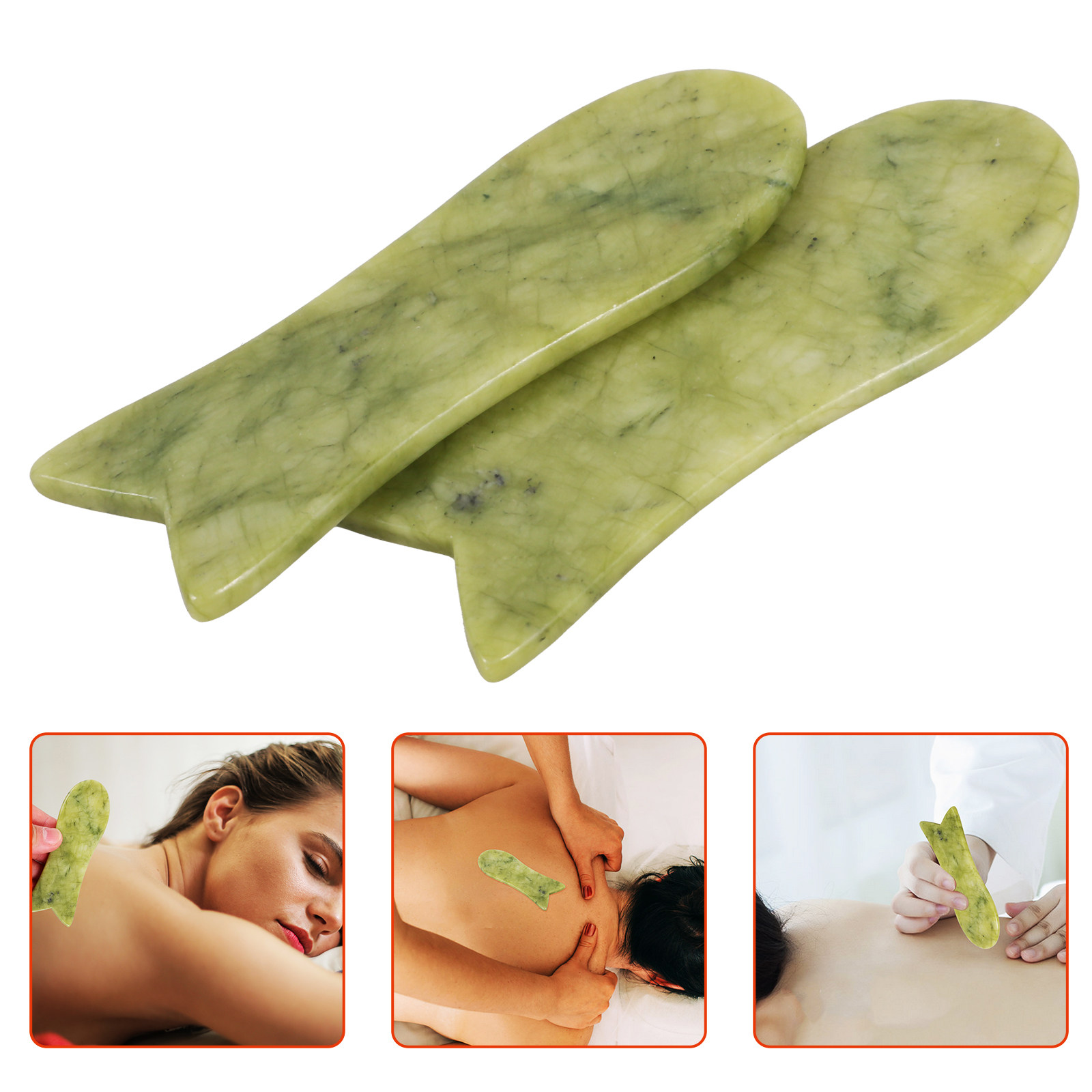 2Pcs Natural Jade Gua Sha Scra - Spa And Wellness avis et prix