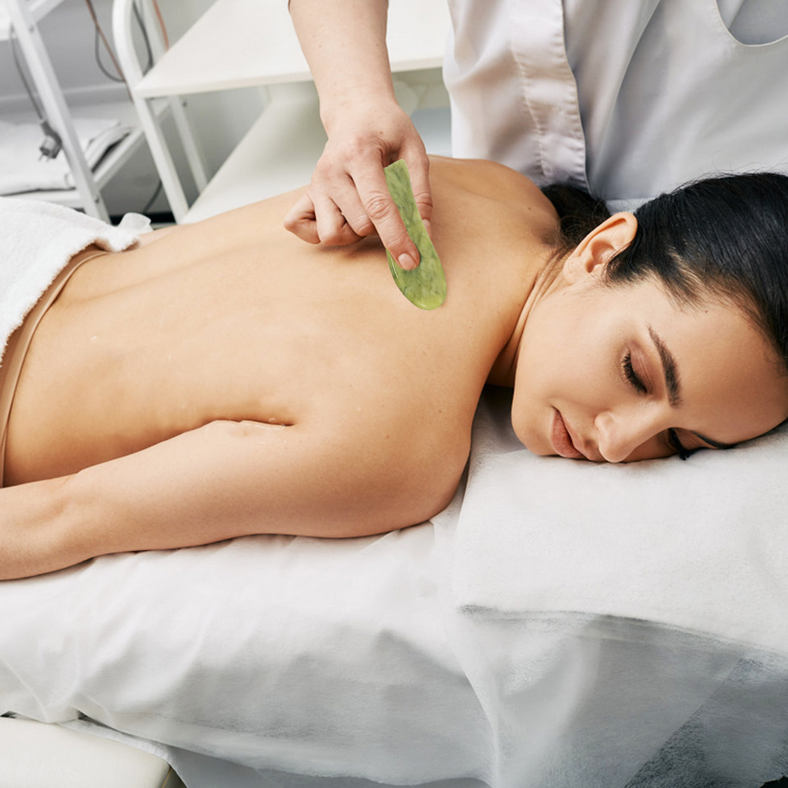 2Pcs Natural Jade Gua Sha Scra - Spa And Wellness avis et prix