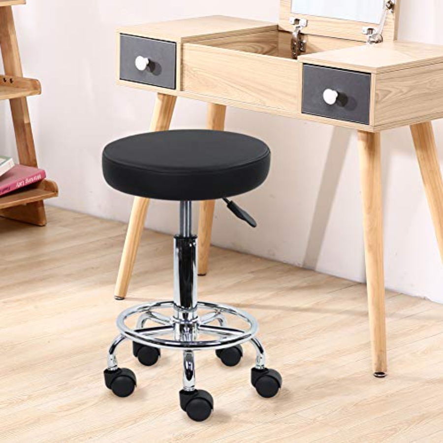 PU Leather Round Rolling Stool - Spa & Wellness Hotel Diament Ustroń Opinie avis et prix